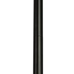 Lampadaire Art Déco noir 3 lumières avec verre fumé - Vidro