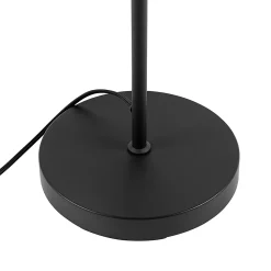 Lampadaire Art déco noir avec verre fumé - Bizle