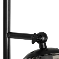 Lampadaire Art Déco noir avec verre fumé 2 lumières - Pallon