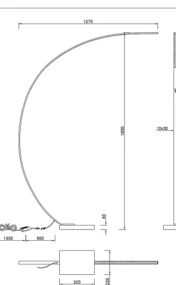 Lampadaire Bangkok à variateur