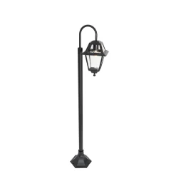Lampadaire berta - 1 lumière - H 135 cm - Noir - Classique/Antique - Éclairage extérieur