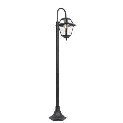 Lampadaire berta - 1 lumière - H 135 cm - Noir - Classique/Antique - Éclairage extérieur