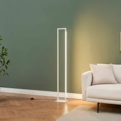Lampadaire blanc avec pied pivotant variateur intégré 140 cm - Laka