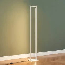 Lampadaire blanc avec pied pivotant variateur intégré 140 cm - Laka