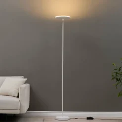 Lampadaire blanc design épuré tête orientable dimmable - Kalena