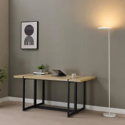 Lampadaire blanc design épuré tête orientable dimmable - Kalena