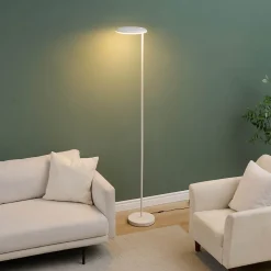 Lampadaire blanc design épuré tête orientable dimmable - Kalena