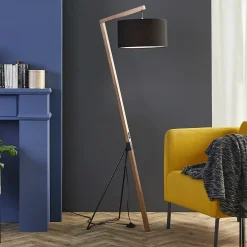 Lampadaire Bogart E27 IP20 60W H.162 x P.37 cm Corep chêne