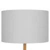 Lampadaire bois et pied métal noir Myrtus H.160 x Ø40cm E27 15W GoodHome