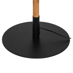 Lampadaire bois et pied métal noir Myrtus H.160 x Ø40cm E27 15W GoodHome