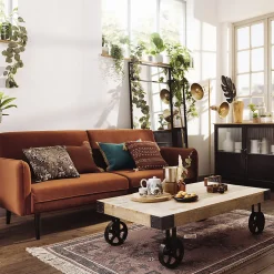 Lampadaire Bota - métal et marbre - doré - H151 cm - Atmosphera