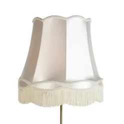 Lampadaire bronze avec abat-jour Granny crème 45 cm réglable - Parte