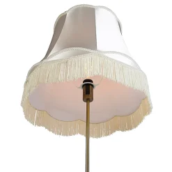 Lampadaire bronze avec abat-jour Granny crème 45 cm réglable - Parte