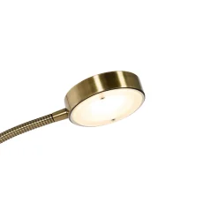 Lampadaire bronze avec LED et variateur avec lampe de lecture - Kelso