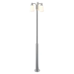 Lampadaire Charwell E27 IP44 GoodHome chrome