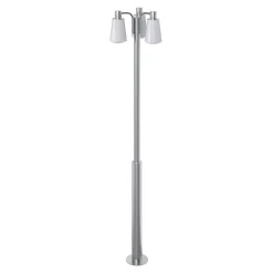 Lampadaire Charwell E27 IP44 GoodHome chrome
