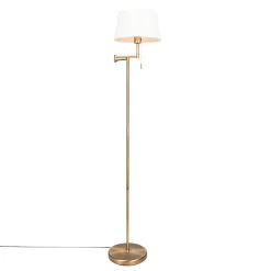 Lampadaire classique intelligent bronze avec blanc incluant WiFi A60 - Ladas Fix