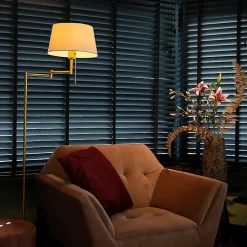 Lampadaire classique intelligent bronze avec blanc incluant WiFi A60 - Ladas Fix