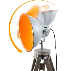 Lampadaire 145cm Bois Et Métal Model Factory Mac-andrews