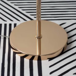 Lampadaire contemporain doré à verres ambrés - Ambrosia