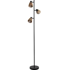 Lampadaire Davai 3 lampes métal noir H.160cm IP20 E14 40W Seynave