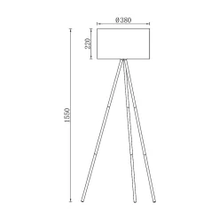 Lampadaire décoratif 1xE27 23W IP20 - Blanc