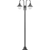 Lampadaire de jardin - vidaXL - 220 cm - Aluminium - 2 lanternes - Bronze