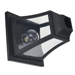 Lampadaire de jardin luminaire extérieur solaire LED 3 têtes 120 Lm dim. 51,5L x 47l x 182,5H cm acier inox. plastique noir