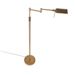 Lampadaire design bronze avec LED et variateur tactile - Notia