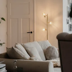 Lampadaire design doré 3 lumières orientables - Mesh