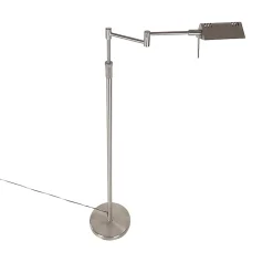 Lampadaire design en acier avec LED et variateur tactile - Notia