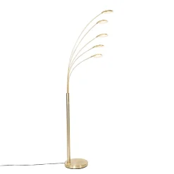 Lampadaire design en laiton avec LED 5 lumières - Sixties Trento