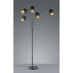 Lampadaire design, Lampadaire arc 5 lampes Tommy, TRIO