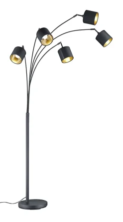 Lampadaire design, Lampadaire arc 5 lampes Tommy, TRIO