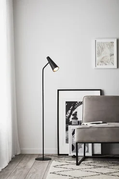 Lampadaire design métal noir mat orientable - E14 - Markslöjd - Peak