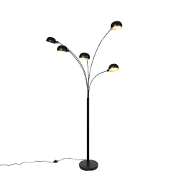 Lampadaire design noir 5 lumières - Sixties