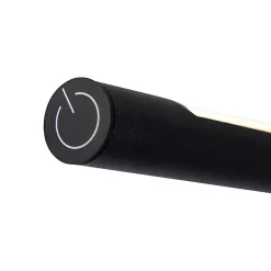 Lampadaire design noir avec LED et variateur tactile - Palka