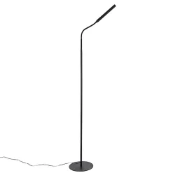 Lampadaire design noir avec LED et variateur tactile - Palka