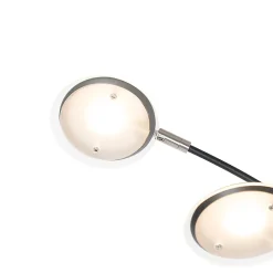 Lampadaire design noir avec LED dimmable 5 lumières - Sixties Trento