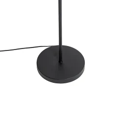 Lampadaire design noir avec or 2 lumières - Stijn