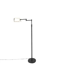 Lampadaire design noir avec LED et variateur tactile - Notia