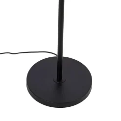Lampadaire design noir avec verre fumé - Dome