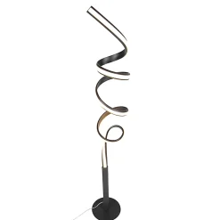 Lampadaire design noir avec LED et variateur - Twisted