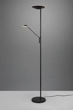 Lampadaire design noir mat avec LED dimmable 30W 2700+3200+4000K- Trio - Brantford
