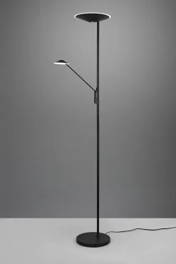Lampadaire design noir mat avec LED dimmable 30W 2700+3200+4000K- Trio - Brantford