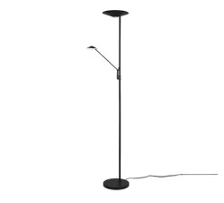Lampadaire design noir mat avec LED dimmable 30W 2700+3200+4000K- Trio - Brantford
