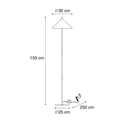 Lampadaire design rose - Triangolo