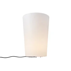 Lampadaire d'extérieur blanc 60 cm pot de fleurs IP44 - Verano