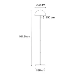 Lampadaire d'extérieur bronze foncé rechargeable avec variateur 3 niveaux - Keira