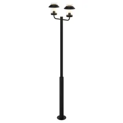 Lampadaire d'extérieur Caprera noir E27 IP44 GoodHome